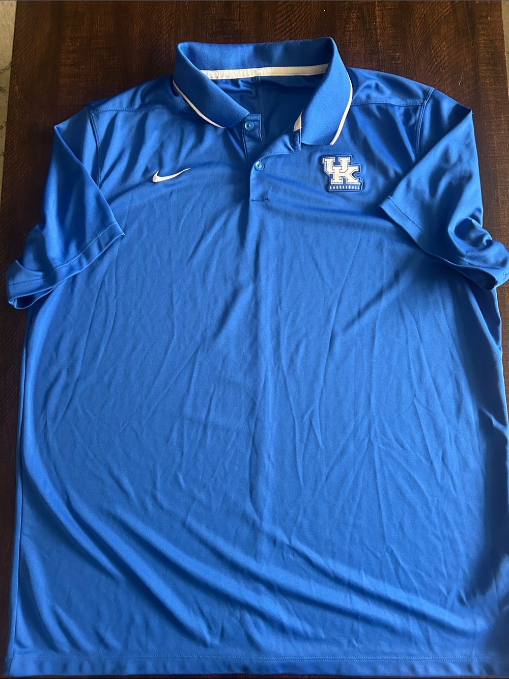 Nike Kentucky Royal Blue & White University Logo Polo - Picture 1 of 5